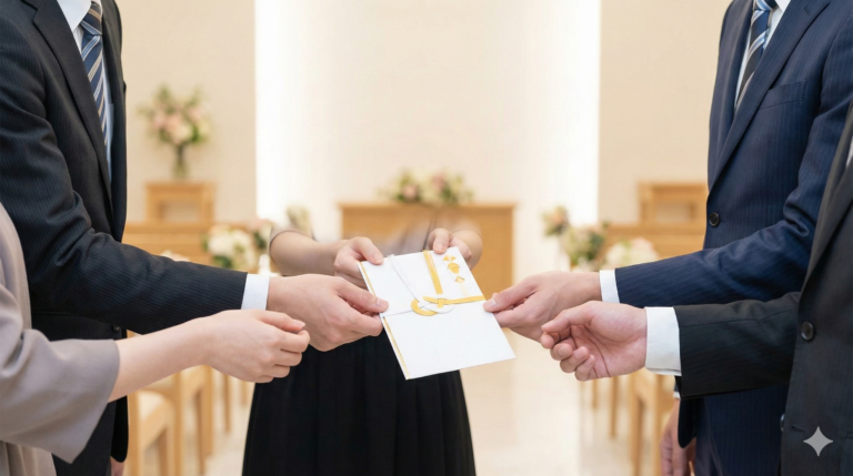 同僚の結婚式で包むご祝儀の相場を解説するイメージ画像