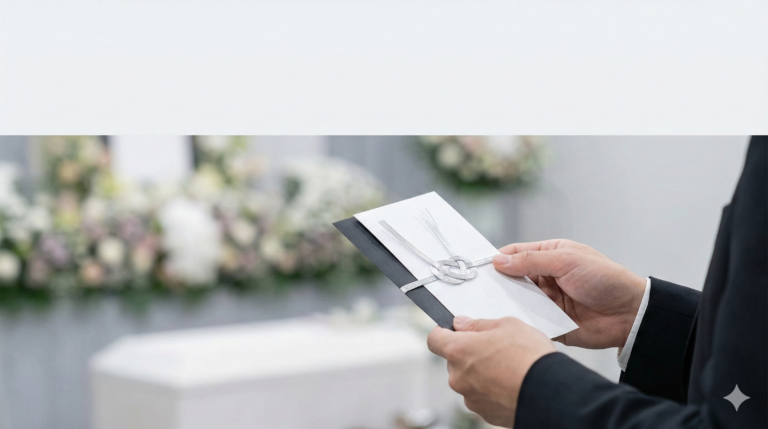 友人の葬儀で包む香典の相場を解説するイメージ画像